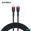 Syrox C130L Type-C to Lightning PD30W Data ve Şarj Kablosu - Bir Ucu Type-C , Bir Ucu Lightning Kablo