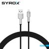 Syrox C133AL USB to Lightning 2.4 Amper Hızlı Şarj Yüksek Kaliteli Örgü Kablo 118cm Kablo Uzunluğu