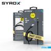 Syrox C135AL USB to Lightning Led Işıklı, 2.4 Hızlı Şarj Kablosu 2.4 Amper Yüksek Kaliteli Örgü Kablo 120cm kablo uzunluğu 
