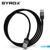 Syrox C135AT USB to Type-C Led Işıklı, 3.0 Amper Hızlı Şaj Kablosu Yüksek Kaliteli Örgü Kablo 120cm Kablo Uzunluğu 