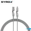 Syrox C142 4 In 1 Çoklu Şarj & Data Kablo USB To Type-C / Type-C To Type-C / Type-C To Lightning / USB To Lightning