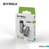 Syrox DT30L-LA Lightning To Type-C + 3.5mm Jack Çevirici, Dönüştürücü 3.0 Amper  (Siyah ve Beyaz Renk Seçeneği)
