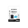 Syrox Hafıza Kartı 64 GB Micro SDHC + Adaptörlü - SYX MC64