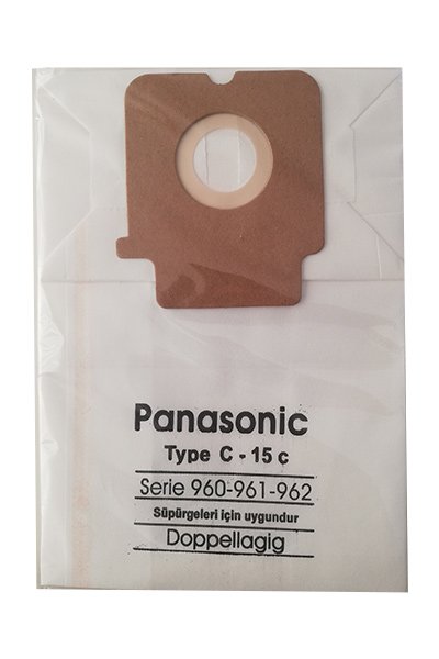 Panasonic Type C - 15 c Kağıt Uyumlu Toz Torbası - (5 Adet) - 10 Adet
