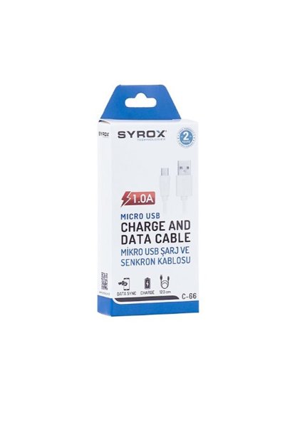 Syrox Micro USB Data Kablosu 120cm 1Amper - SYX C66