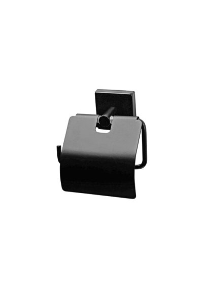 Yusuf Siyah Kapaklı Tuvalet Kağıtlığı Paslanmaz Çelik - mabello