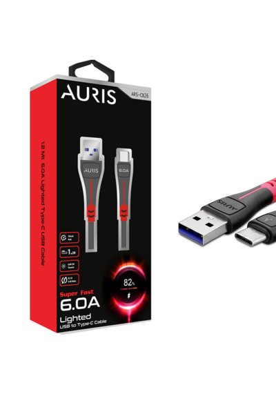 Auris CB26 Type-C Kablo Işıklı 3.4A