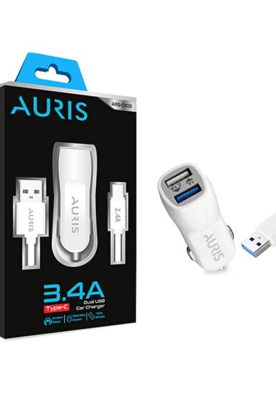 Auris CR03 Type-C Araç Şarj Seti 3.4A