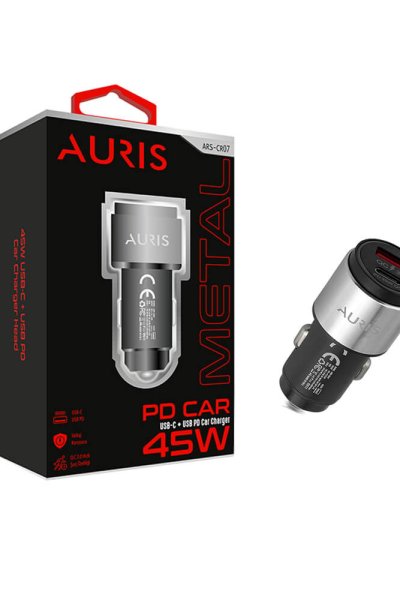 Auris CR07 Pd+Usb Araç Şarj Başlığı 45W