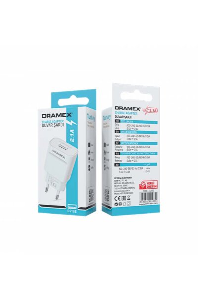 Dramex D21BE 2.1A Usb Giriş Eko Başlık