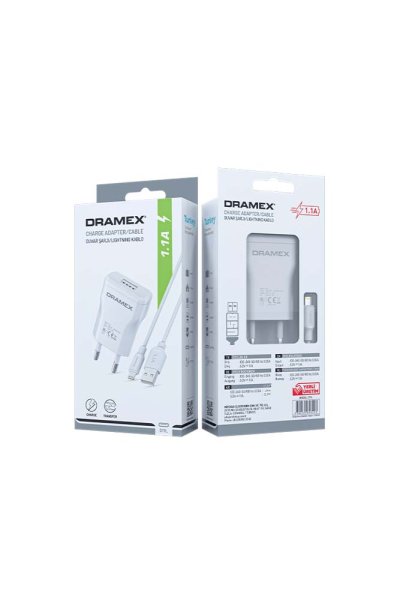 Dramex D11L 1.0A Usb Giriş Başlık Lightning Kablo Şarj Aleti Seti