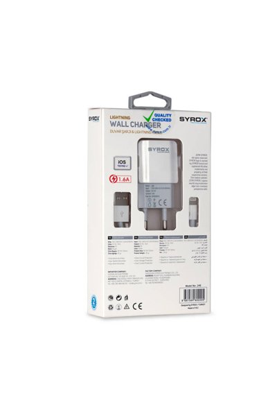 iPhone 7 Plus, 8, 8Plus Uyumlu Şarj Aleti - j46  Syrox