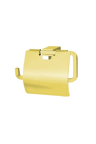 Mabello Alp Altın Gold Kapaklı Tuvalet Kağıtlığı Paslanmaz Çelik