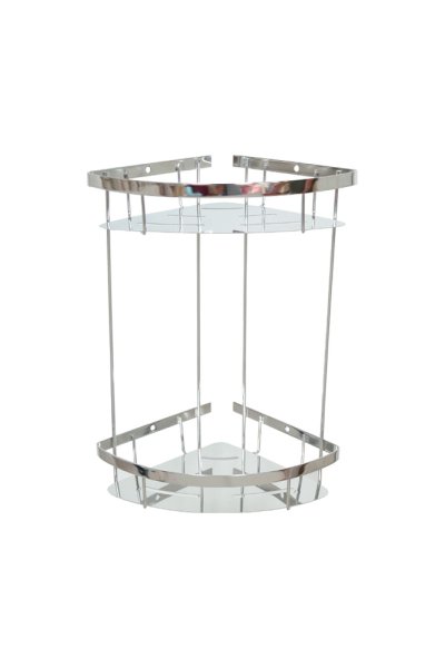 Mabello 2'li Banyo Köşe, Duş Rafı 18x18cm Paslanmaz Çelik