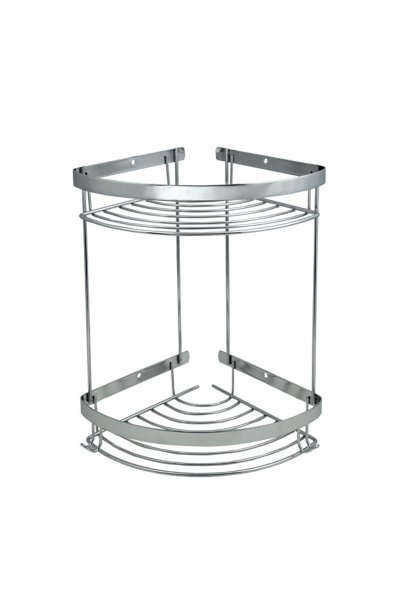 Mabello CA Lüks 2'li Banyo Köşe, Duş Rafı 20x20cm Paslanmaz Çelik