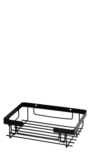 Siyah Banyo İçin Şampuanlık 22x15 Paslanmaz Çelik - mabello