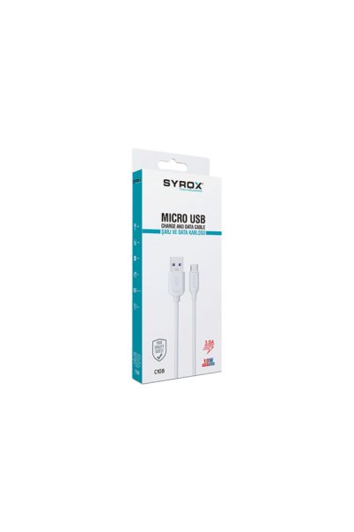 Syrox Micro USB Hızlı Şarj Kablosu 3.0A 18W Quick Micro USB Data Kablosu - C108