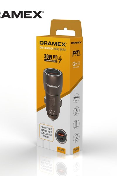 Dramex DC30B Araç Şarj Aleti Başlığı PD30W 3.1Amper