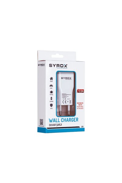 Syrox Telefon Şarj Başlığı 2A. Hızlı Şarj Özelliği - SYX -J35