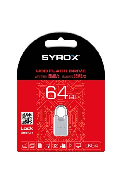 Syrox Mini Flash Bellek LK64 LOCK 64GB 