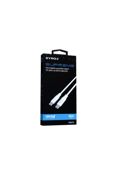 Syrox Type-c to Type-c 25W PD Kablo - SYX PD25TK