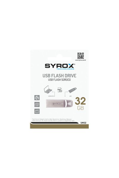 Syrox Metal USB Flash Bellek 32GB, USB 2.0 - SYX UM32