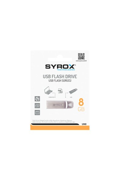 Syrox Metal USB Flash Bellek 8GB, USB 2.0 - SYX UM8